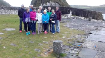 Family of John K Cotter at Keenleen Pier, Cape Clear